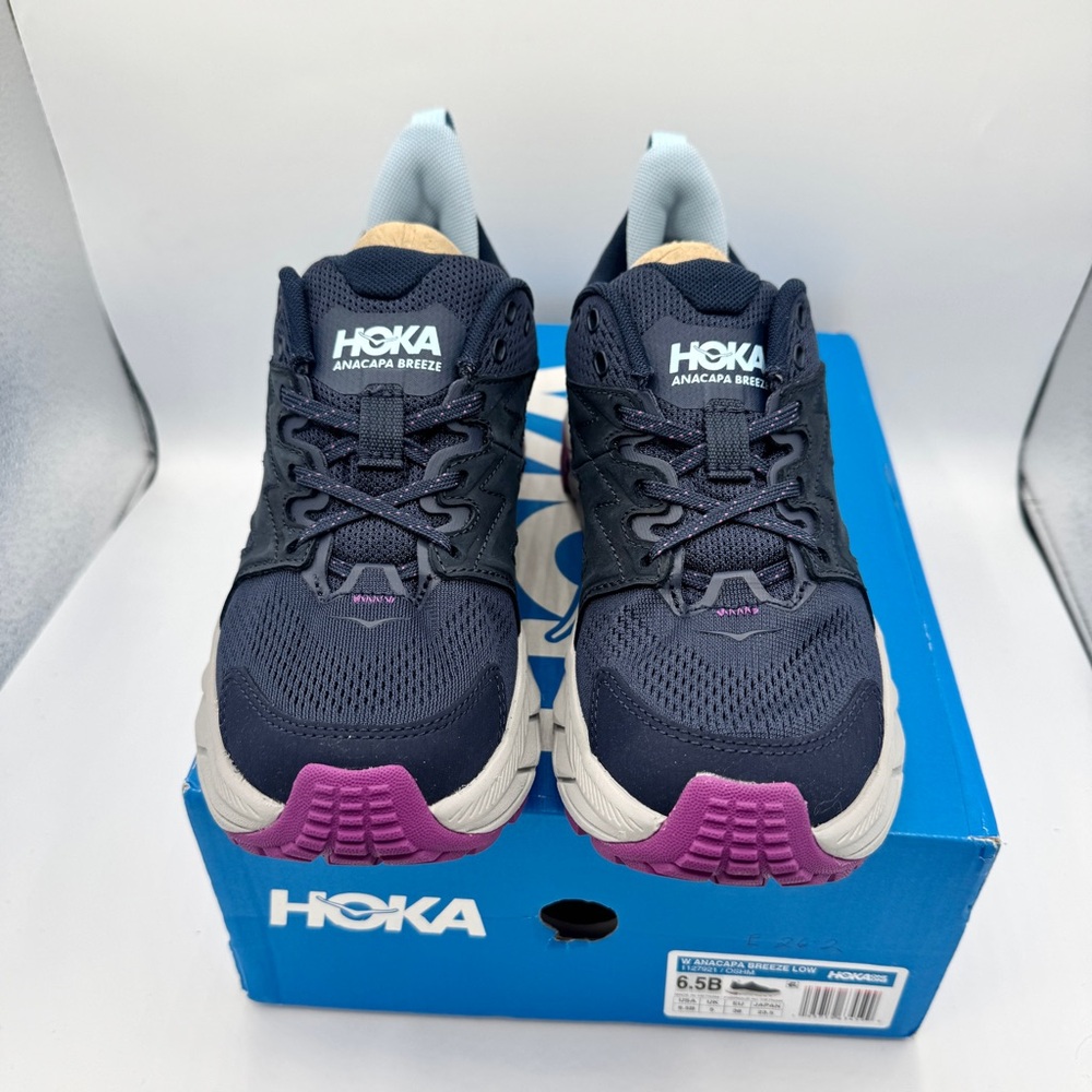 NWT Hoka Anacapa Breeze Low Women’s Hiking Shoes in Outer Space / Harbor Mist - Picture 11 of 16